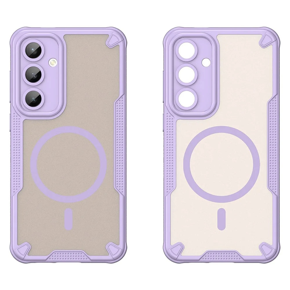 For Samsung Galaxy S24 FE Magnetic Case TPU + PC Phone Back Cover - Purple - 2