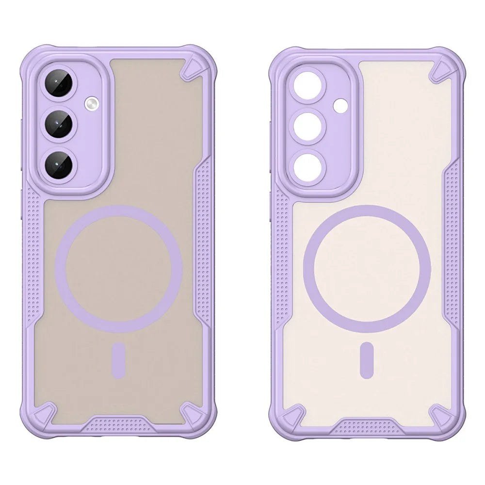 For Samsung Galaxy S25 Magnetic Case TPU + PC Phone Back Cover - Purple - 2