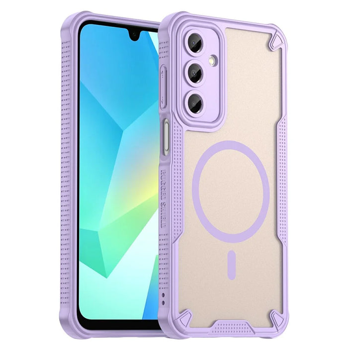 For Samsung Galaxy A16 5G  /  4G Magnetic Case TPU + PC Phone Back Cover - Purple - 1