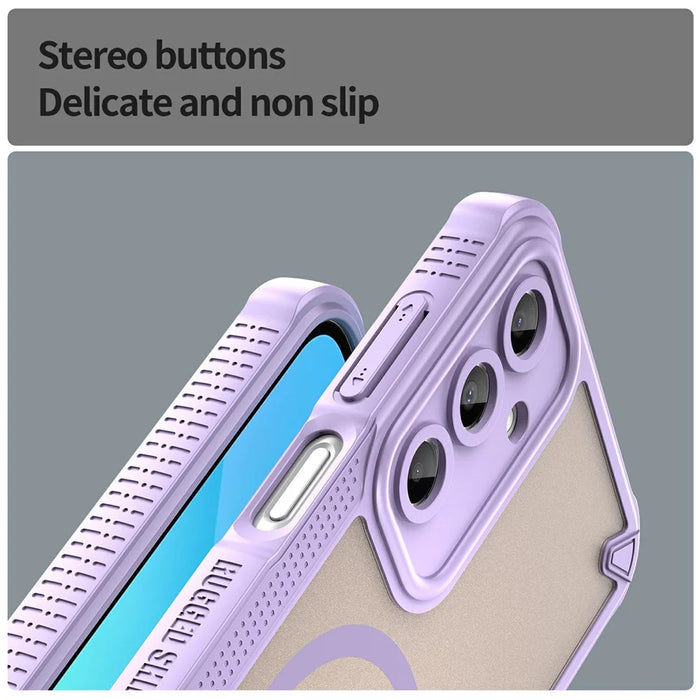 For Samsung Galaxy A16 5G  /  4G Magnetic Case TPU + PC Phone Back Cover - Purple - 5