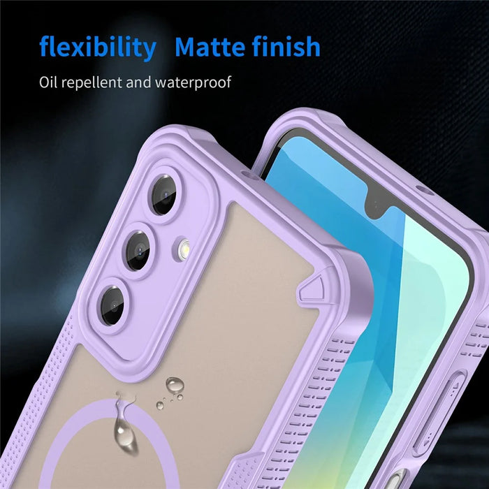 For Samsung Galaxy A16 5G  /  4G Magnetic Case TPU + PC Phone Back Cover - Purple - 7