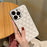 For iPhone 15 Pro Case Rhombus Stitching PU Leather + TPU Shockproof Phone Cover - White - 4