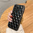 For iPhone 15 Pro Max Case Rhombus Stitching PU Leather + TPU Shockproof Phone Cover - Black - 3