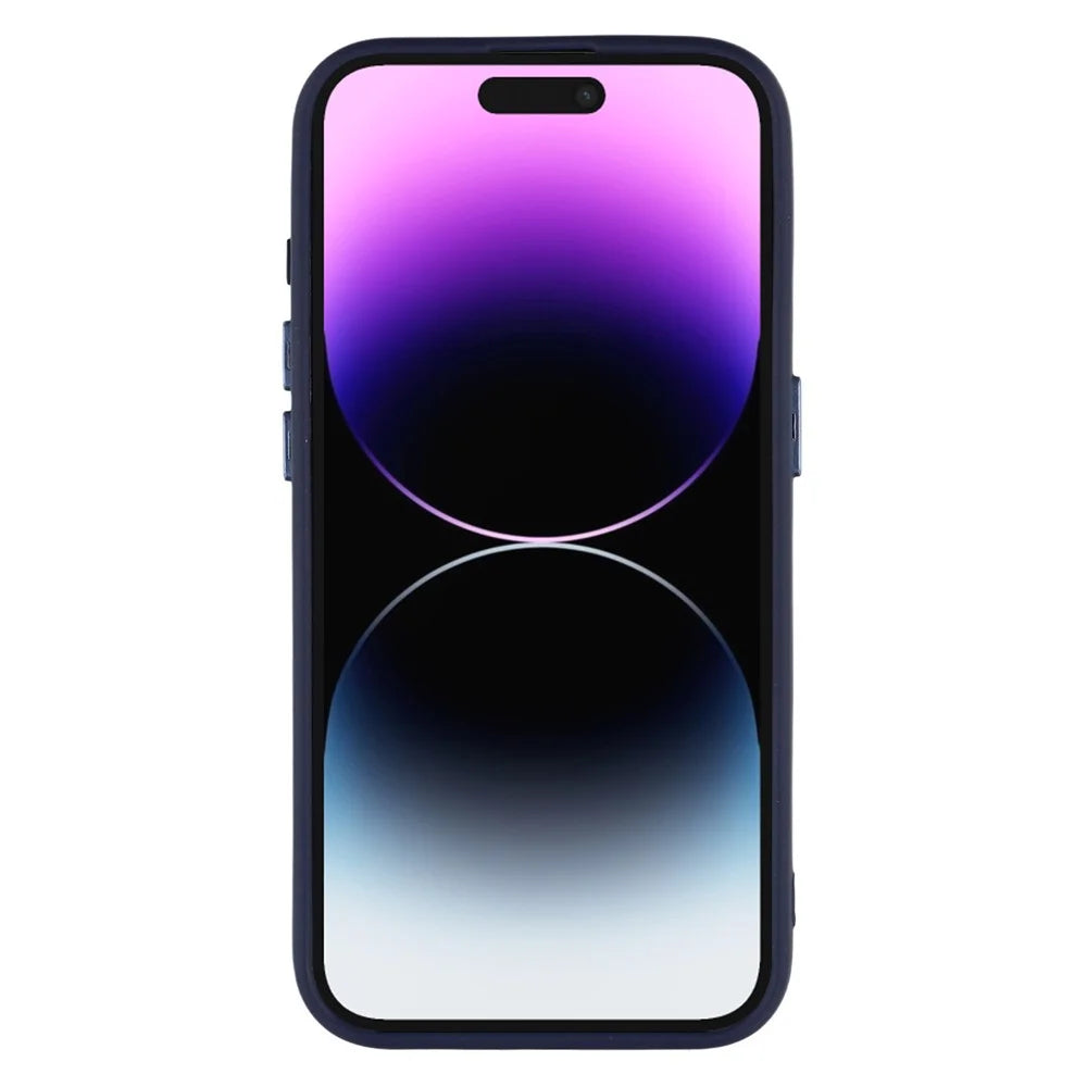 For iPhone 14 Pro Case Compatible with MagSafe PC + TPU Matte Phone Cover with Glass Lens Film - Sapphire - 2