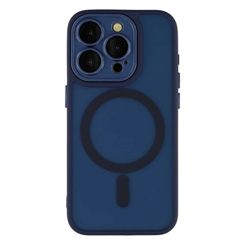 For iPhone 13 Pro Max  Case Compatible with MagSafe PC + TPU Matte Phone Cover with Glass Lens Film - Sapphire - 1