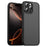 IPAKY For iPhone 16 Pro Max Shockproof Case PC + TPU Matte Phone Back Cover - Black - 1