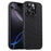 IPAKY For iPhone 16 Pro Case Carbon Fiber Texture PC + TPU Shockproof Phone Back Cover - Titanium Black - 1