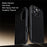 IPAKY For iPhone 16 Pro Max Case Carbon Fiber Texture PC + TPU Shockproof Phone Back Cover - Titanium Black - 4