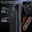 IPAKY For iPhone 16 Pro Max Case Carbon Fiber Texture PC + TPU Shockproof Phone Back Cover - Titanium Black - 5