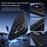 IPAKY For iPhone 16 Case Carbon Fiber Texture PC + TPU Shockproof Phone Back Cover - Titanium Black - 6