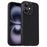 IPAKY For iPhone 16 Plus Case Carbon Fiber Texture PC + TPU Shockproof Phone Back Cover - Titanium Black - 1