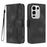 For Infinix Note 50x 5G Leather Case Wallet Stand Smile Imprinted Phone Cover with Strap - Black - 1
