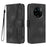 For Realme 14 Pro+ 5G Leather Case Wallet Stand Smile Imprinted Phone Cover with Strap - Black - 1