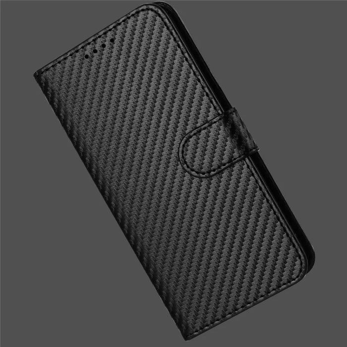 For Infinix Note 50 4G / Infinix Note 50 Pro 4G Wallet Case with Strap Carbon Fiber Texture Leather Mobile Cover - Black - 2