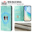 For vivo X200 Ultra 5G Wallet Cases Retro Texture RFID Blocking Leather Phone Cover - Mint Green - 7