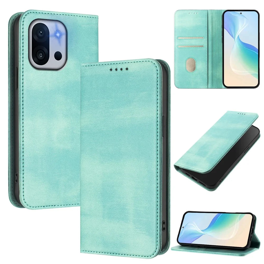 For OnePlus 13T 5G Wallet Cases Retro Texture RFID Blocking Leather Phone Cover - Mint Green - 2
