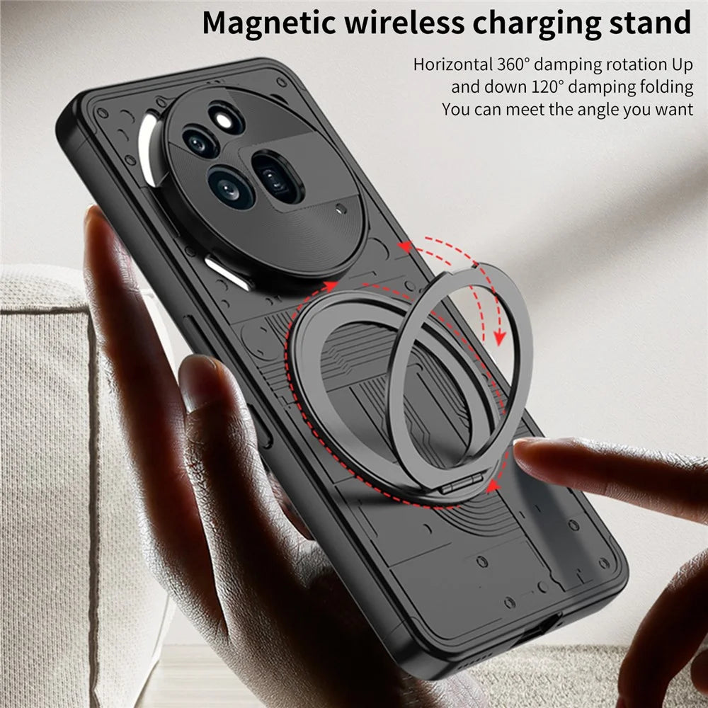 GKK Shield Series For Nothing Phone (3a) Pro Magnetic Case with Kickstand Detachable Design Hard PC Phone Cover - Black - 3