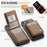 JEEHOOD For iPhone 13 6.1 inch Leather Back Cover Compatible with MagSafe  J06 Phone Case with Card Bag RFID Blocking - Brown - 3