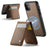 JEEHOOD For iPhone 11 Leather Back Cover Compatible with MagSafe  J06 Phone Case with Card Bag RFID Blocking - Brown - 2