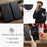 AUTSPACE For Samsung Galaxy S25 Wallet Case  A01 Leather Stand Cover with RFID Blocking Card Holder - Black - 6