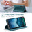 AUTSPACE For Samsung Galaxy S25+ Wallet Case  A01 Leather Stand Cover with RFID Blocking Card Holder - Blue - 7