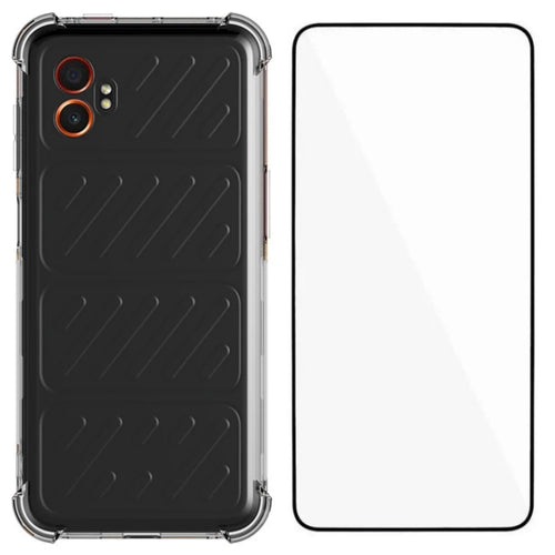 WANLONFENG For Samsung Galaxy XCover7 Pro Case  WL Series 2.0mm TPU Phone Cover with Tempered Glass Film - Transparent - 1