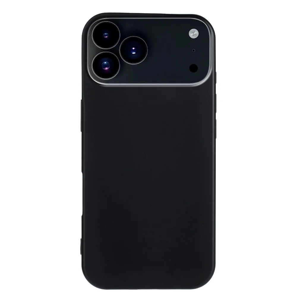 For iPhone 17 Pro Max TPU Case Soft Matte Anti-fingerprint Phone Back Cover - Black - 6