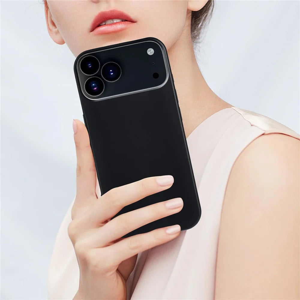 For iPhone 17 Pro Max TPU Case Soft Matte Anti-fingerprint Phone Back Cover - Black - 7