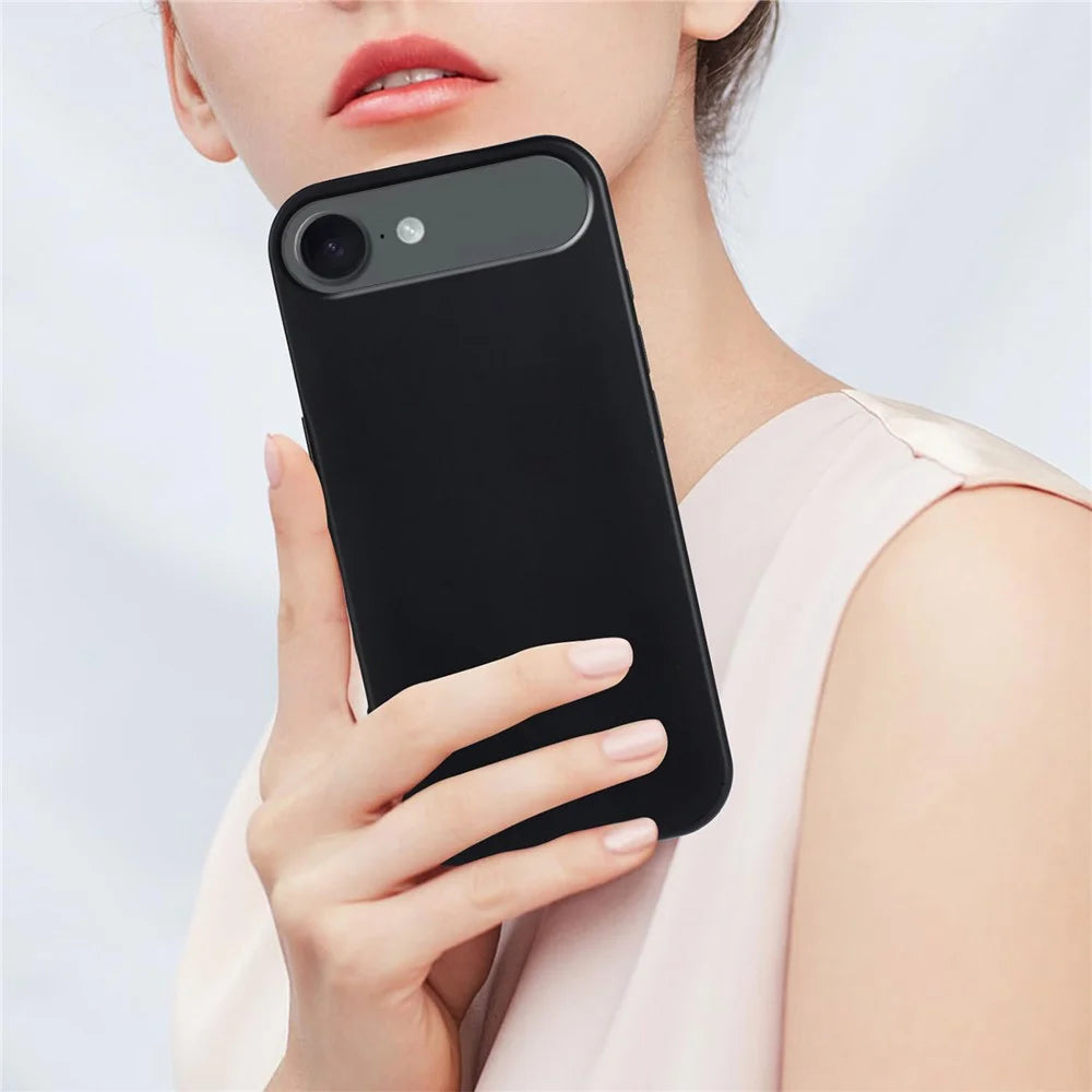 For iPhone Air TPU Case Soft Matte Anti-fingerprint Phone Back Cover - Black - 7