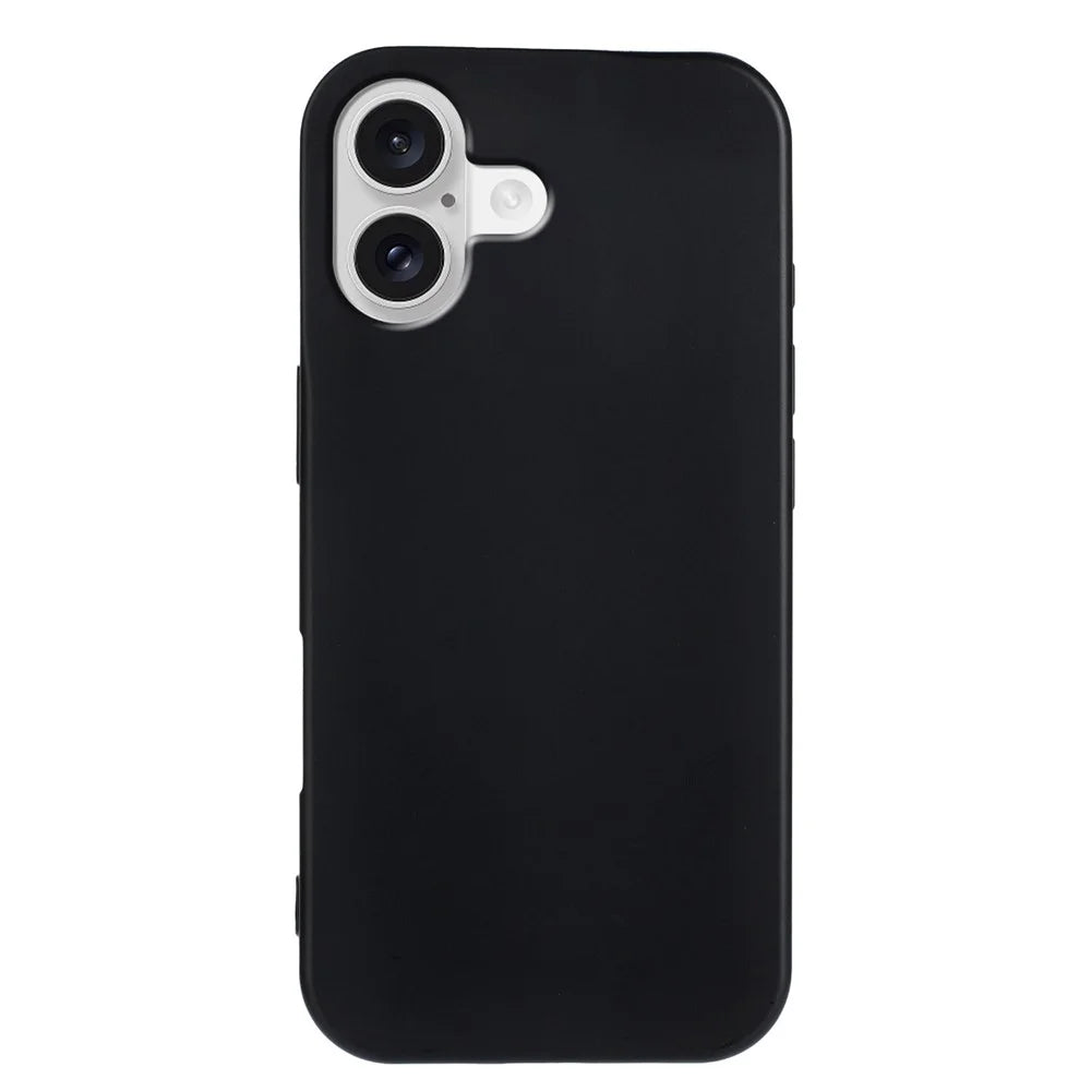 For iPhone 17 TPU Case Soft Matte Anti-fingerprint Phone Back Cover - Black - 6
