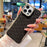 YUTRNG For iPhone 16 Pro Max Case Wave Texture PU Leather + PC Magnetic Phone Cover - Black - 3