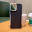 YUTRNG For iPhone 16 Pro Max Case Wave Texture PU Leather + PC Magnetic Phone Cover - Black - 5