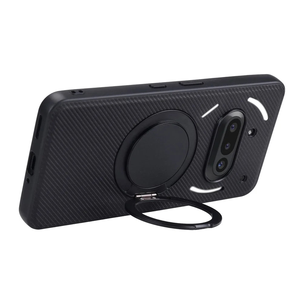 VILI D-TCY Series for Nothing Phone (3a) Case Ring Kickstand PC TPU Phone Back Cover with Strap - 5