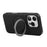 VILI D-THS Series for iPhone 16 Pro Max Magnetic Case Ring Kickstand PC TPU Phone Back Cover with Strap - Black - 5