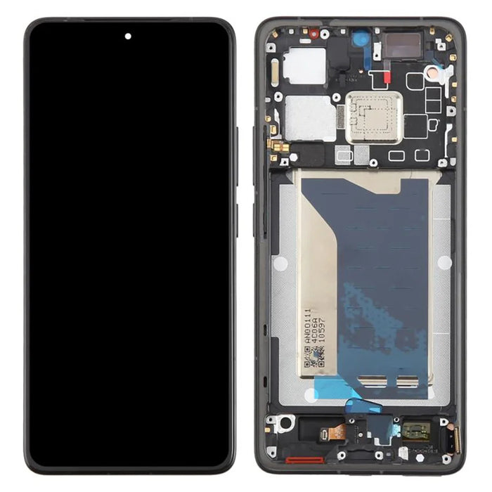 For Xiaomi Redmi K80 Pro 5G OEM Grade S OLED Screen and Digitizer Assembly + Frame (Without Logo) - Black - 1
