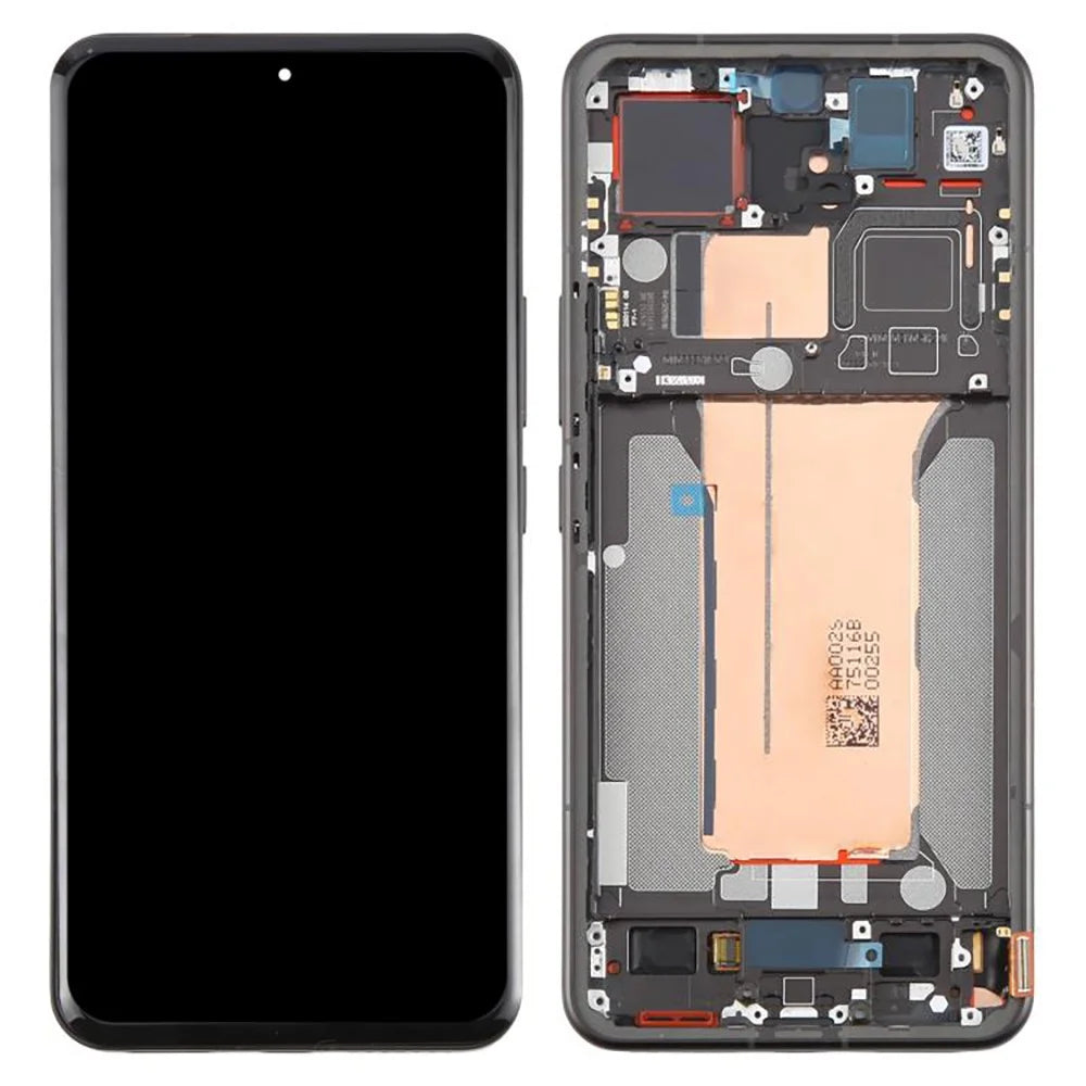 For Xiaomi 15 Pro OEM Grade S AMOLED Screen and Digitizer Assembly + Frame (Without Logo) - Black - 1