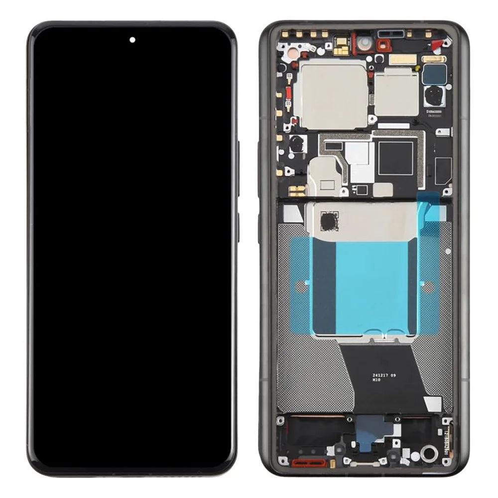 For Xiaomi 14 Ultra OEM Grade S AMOLED Screen and Digitizer Assembly + Frame (Without Logo) - Black - 1