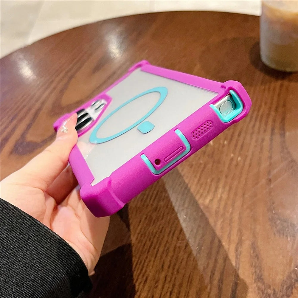 For Samsung Galaxy S25 Ultra Magnetic Case Clear Anti Drop TPU + PC Phone Cover - Red Purple  /  Blue Green - 5