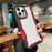 For iPhone 16 Pro Max Case Clear Detachable 2 in 1 Shockproof TPU + PC Phone Back Cover - Black  /  Red - 4