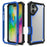 For iPhone 16 Case Clear Detachable 2 in 1 Shockproof TPU + PC Phone Back Cover - Black  /  Blue - 1