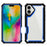 For iPhone 16 Case Clear Detachable 2 in 1 Shockproof TPU + PC Phone Back Cover - Black  /  Blue - 2