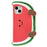 For iPhone 15 Silicone Case Standing Watermelon Design Kickstand Shockproof Phone Cover with Shoulder Strap - 2