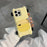 For iPhone 16 Pro Max Silicone Case Cute Sports Car Style Shockproof Phone Cover - Yellow - 1
