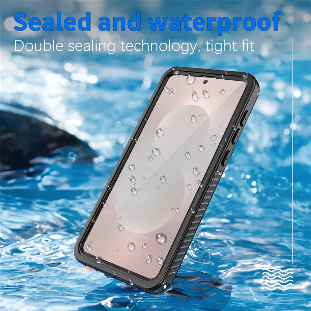 REDPEPPER FS / FM Series For Samsung Galaxy S25 Edge Waterproof Case IP68 Shockproof Phone Cover - Black - 2