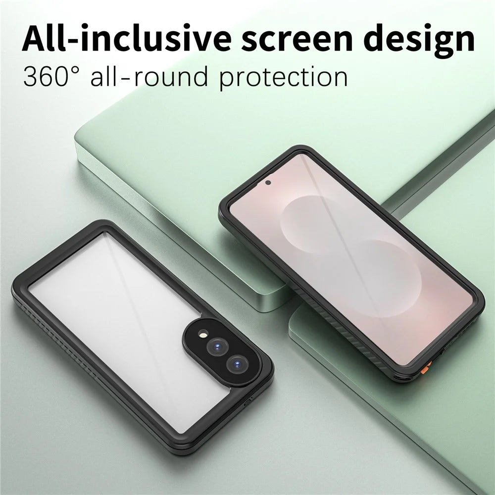 REDPEPPER FS / FM Series For Samsung Galaxy S25 Edge Waterproof Case IP68 Shockproof Phone Cover - Black - 4