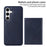 BETOPNICE For Samsung Galaxy S24 Magnetic Case  Leather Phone Cover Kickstand with Detachable Card Bag - Blue - 2