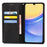 For Samsung Galaxy A26 5G Case Wallet Calf Texture Leather Phone Cover with Hidden Magnetic Closure - Black - 2