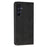 For Samsung Galaxy A26 5G Case Wallet Calf Texture Leather Phone Cover with Hidden Magnetic Closure - Black - 6
