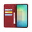 For Samsung Galaxy S24 Case Wallet Calf Texture Leather Phone Cover with Hidden Magnetic Closure - Red - 2