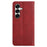 For Samsung Galaxy S24 Case Wallet Calf Texture Leather Phone Cover with Hidden Magnetic Closure - Red - 6